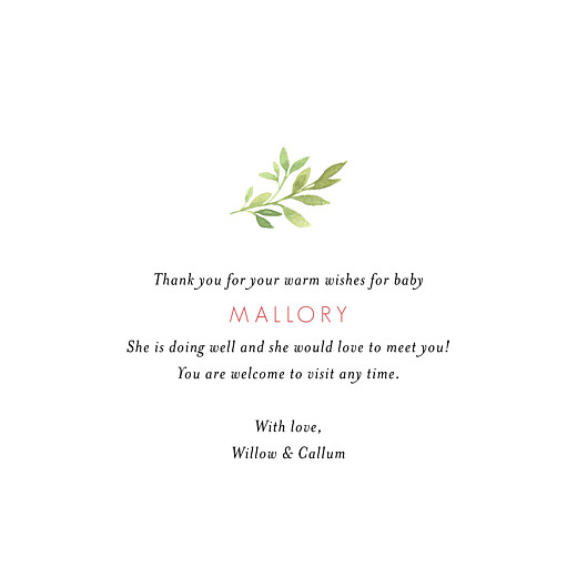Baby Thank You Cards Spring Blossom (4 Pages) Cream - Page 3