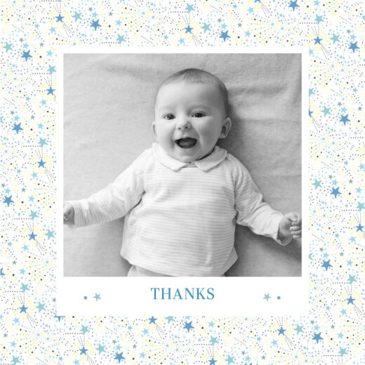 Baby Thank You Cards Liberty Stars (4 pages) Blue - Page 1