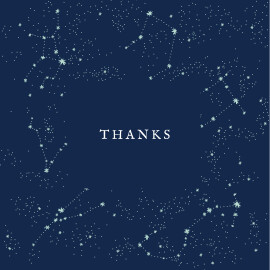 Baby Thank You Cards Constellations 4 Photos Dark Blue