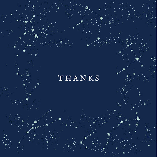 Baby Thank You Cards Constellations 4 Photos Dark Blue - Page 1