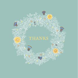 Baby Thank You Cards Baby's Breath Green