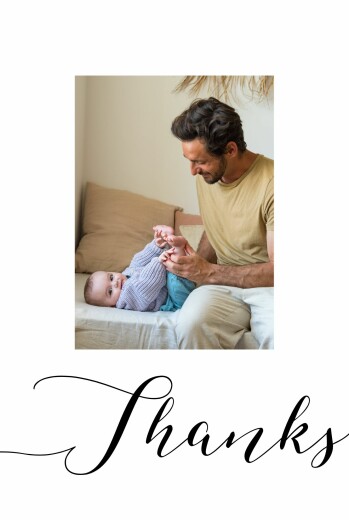 Baby Thank You Cards A Big Thank You White - Front