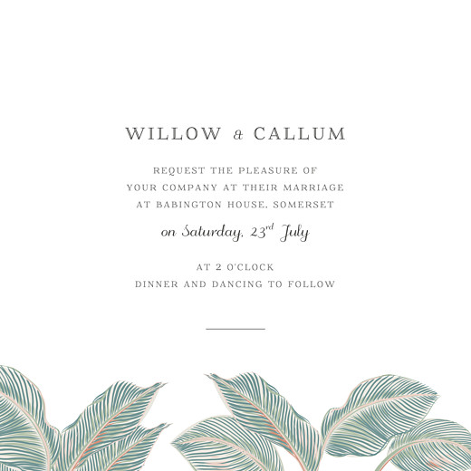 Wedding Invitations Calathea (4 pages) Blue - Page 3