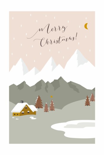 Christmas Cards Charming Chalet HC Pink - Page 1