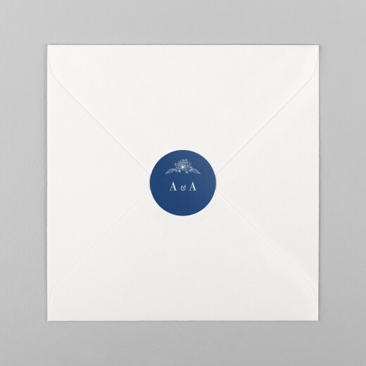Wedding Envelope Stickers Natural Chic Blue - View 2