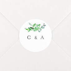 Wedding Envelope Stickers Canopy Green