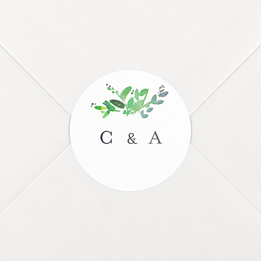 Wedding Envelope Stickers Canopy Green - View 1