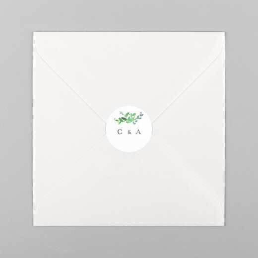 Wedding Envelope Stickers Canopy Green - View 2