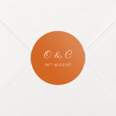 Wedding Envelope Stickers Chic Orange