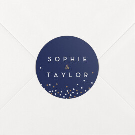 Wedding Envelope Stickers Confetti Blue