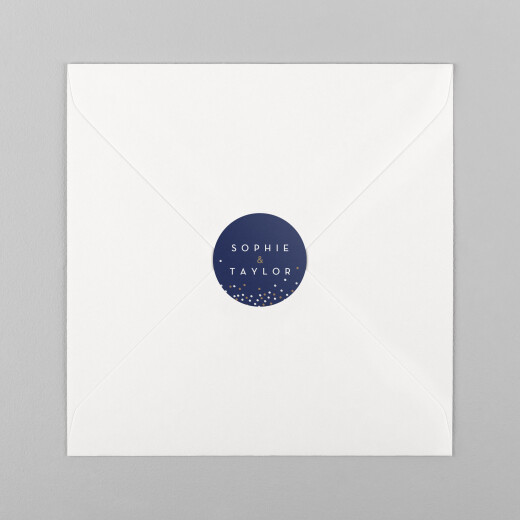 Wedding Envelope Stickers Confetti Blue - View 2