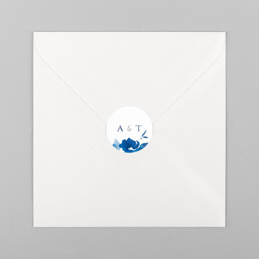 Wedding Envelope Stickers English Garden Blue - View 2