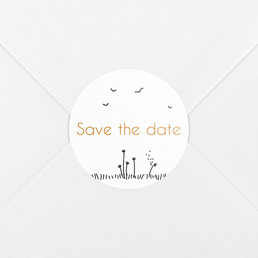 Wedding Envelope Stickers Rustic Promise White - View 1