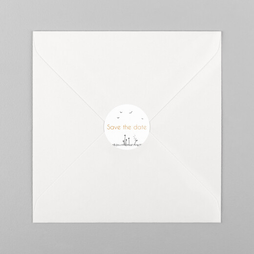 Wedding Envelope Stickers Rustic Promise White - View 2