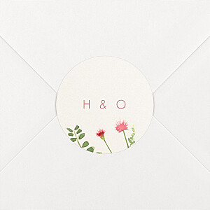 Wedding Envelope Stickers Spring blossom beige