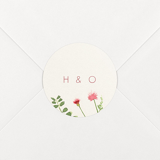Wedding Envelope Stickers Spring Blossom Beige - View 1