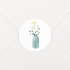 Wedding Envelope Stickers Watercolour Meadow Yellow