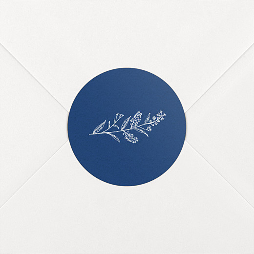 Wedding Envelope Stickers Natural Chic Blue - View 1