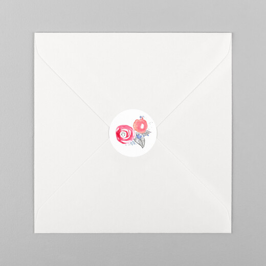 Wedding Envelope Stickers Romance White - View 2