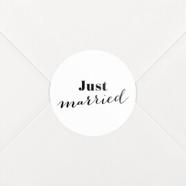 Wedding Envelope Stickers Just married White