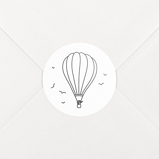 Wedding Envelope Stickers Rustic Promise Balloon - View 1