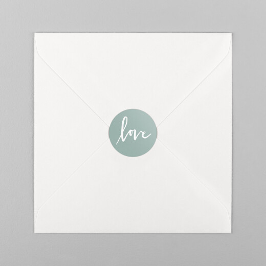 Wedding Envelope Stickers Love Letters Green - View 2