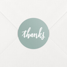 Wedding Envelope Stickers Thanks Green