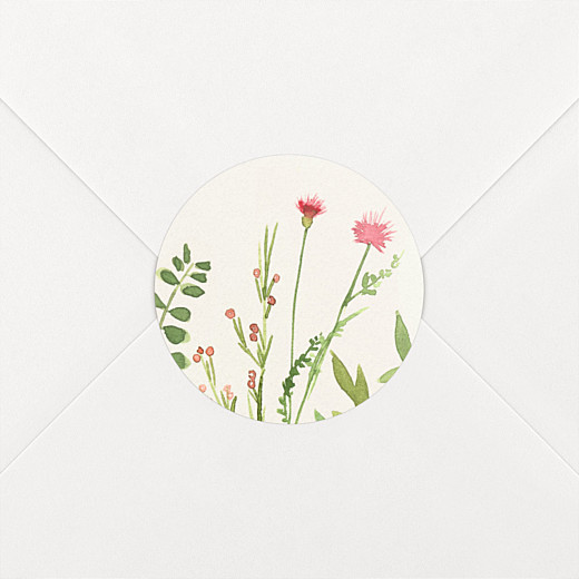 Wedding Envelope Stickers Spring Blossom Beige - View 1