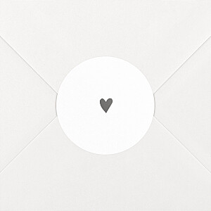 Wedding Envelope Stickers Elegant heart white