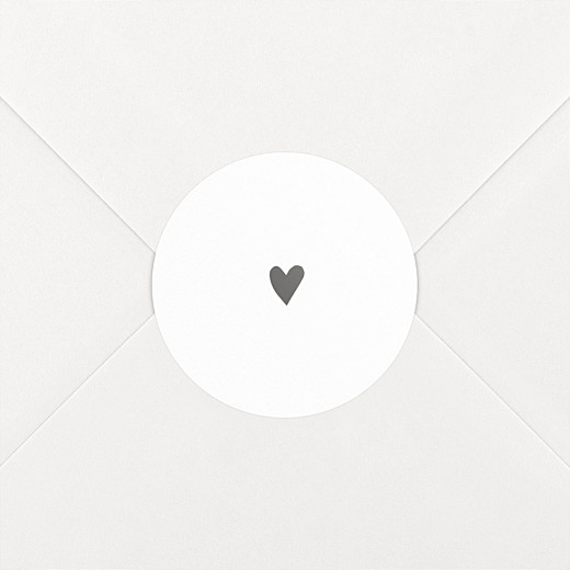 Wedding Envelope Stickers Elegant Heart White - View 1