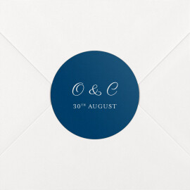 Wedding Envelope Stickers Chic Blue
