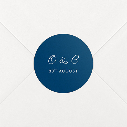 Wedding Envelope Stickers Chic Blue - View 1