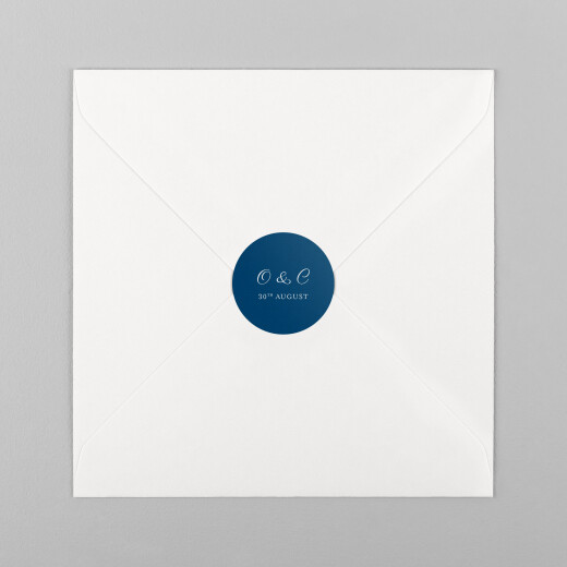 Wedding Envelope Stickers Chic Blue - View 2
