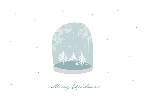 Christmas Cards Snow Globe (4 Pages) Blue - Page 1