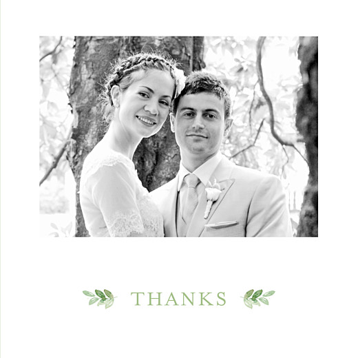 Wedding Thank You Cards English Garden Green - Page 1