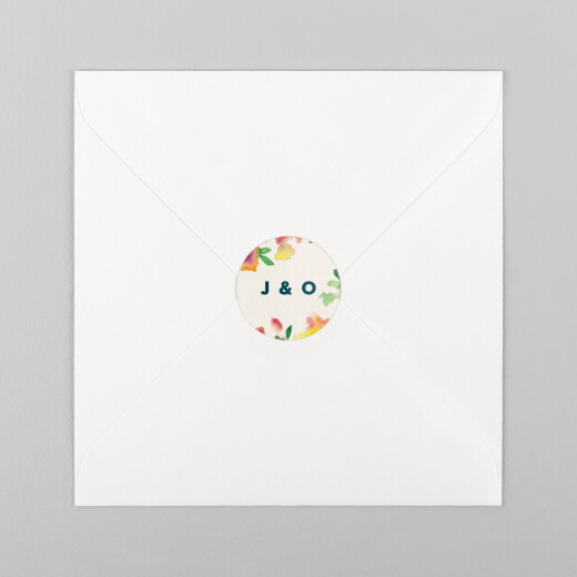 Wedding Envelope Stickers Bloom Beige - View 2