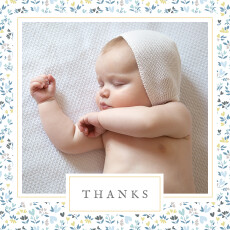Baby Thank You Cards Liberty Heart (Large) Blue