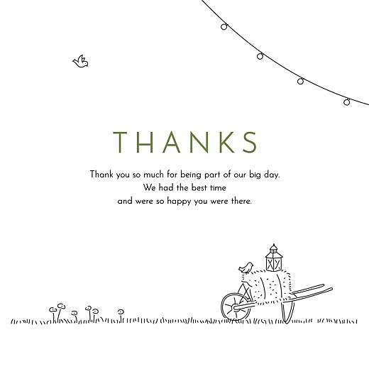 Wedding Thank You Cards Bohemian Promise (4 Pages) White - Page 3