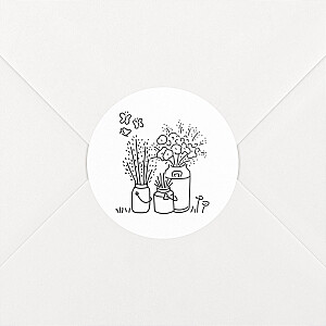 Wedding Envelope Stickers Bohemian promise white