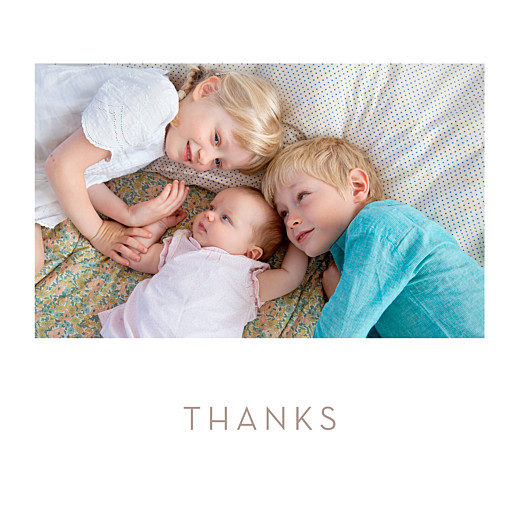 Baby Thank You Cards Simple Photo (Large) White - Front