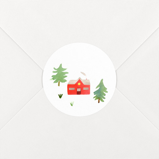 Christmas Stickers Evergreen Green Red - View 1