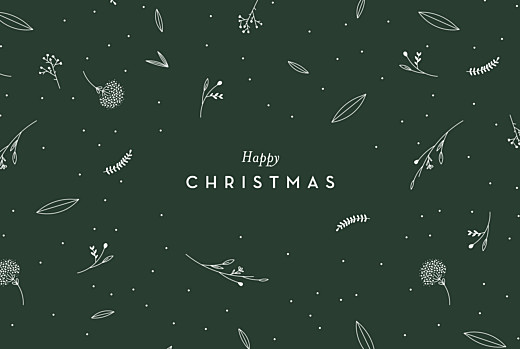 Business Christmas Cards Festive Foliage Green - Page 1