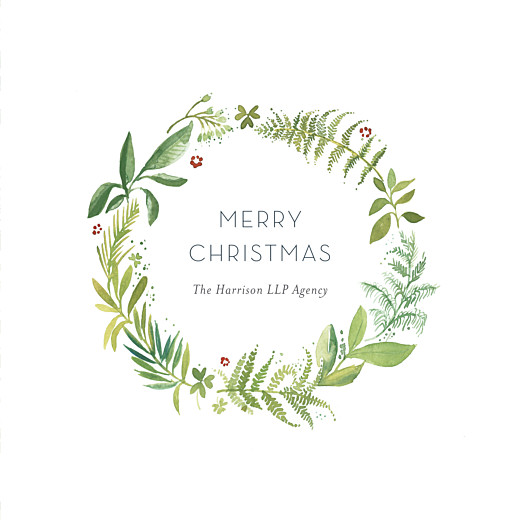 Business Christmas Cards Forest Whisper Green - Page 1