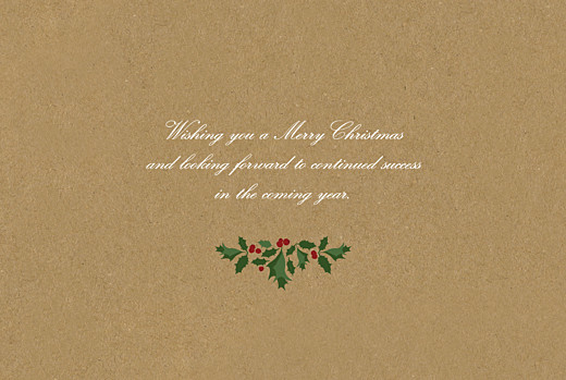 Business Christmas Cards Boughs Of Holly Kraft - Page 3