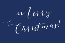 Business Christmas Cards Merry Merry Blue