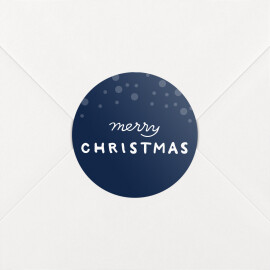Christmas Stickers Holiday Flurries Blue