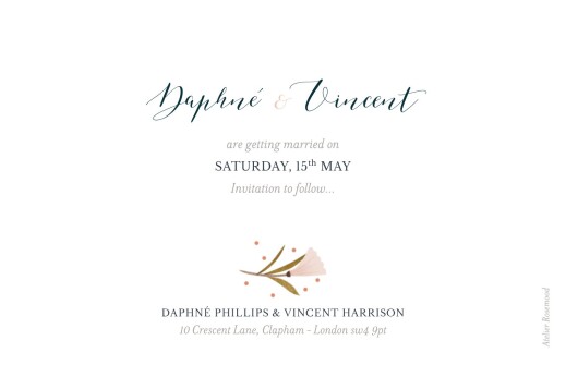 Save The Dates Daphné Spring - Back
