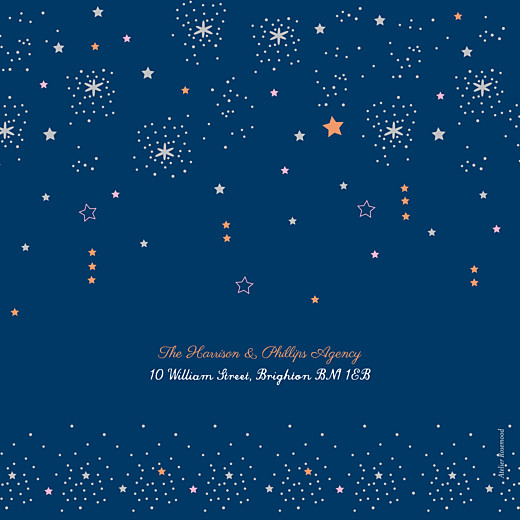 Business Christmas Cards Dainty Stars Blue - Page 4