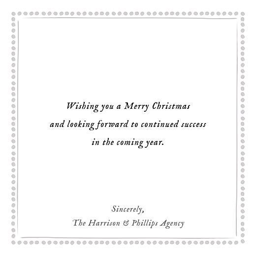 Business Christmas Cards Holiday Border Grey - Page 3