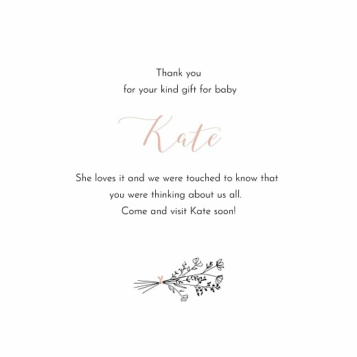 Baby Thank You Cards Melody Pink - Page 3